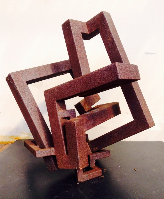 One of Tim's sculptures, recycled steel