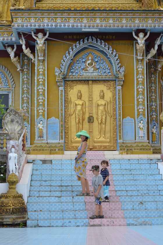 Boys and I at Phnom Sampeau